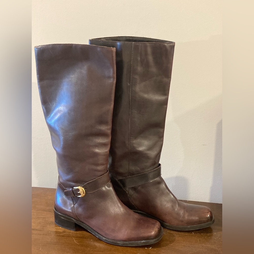 Etienne Aigner Brown Leather Boots size 7.5